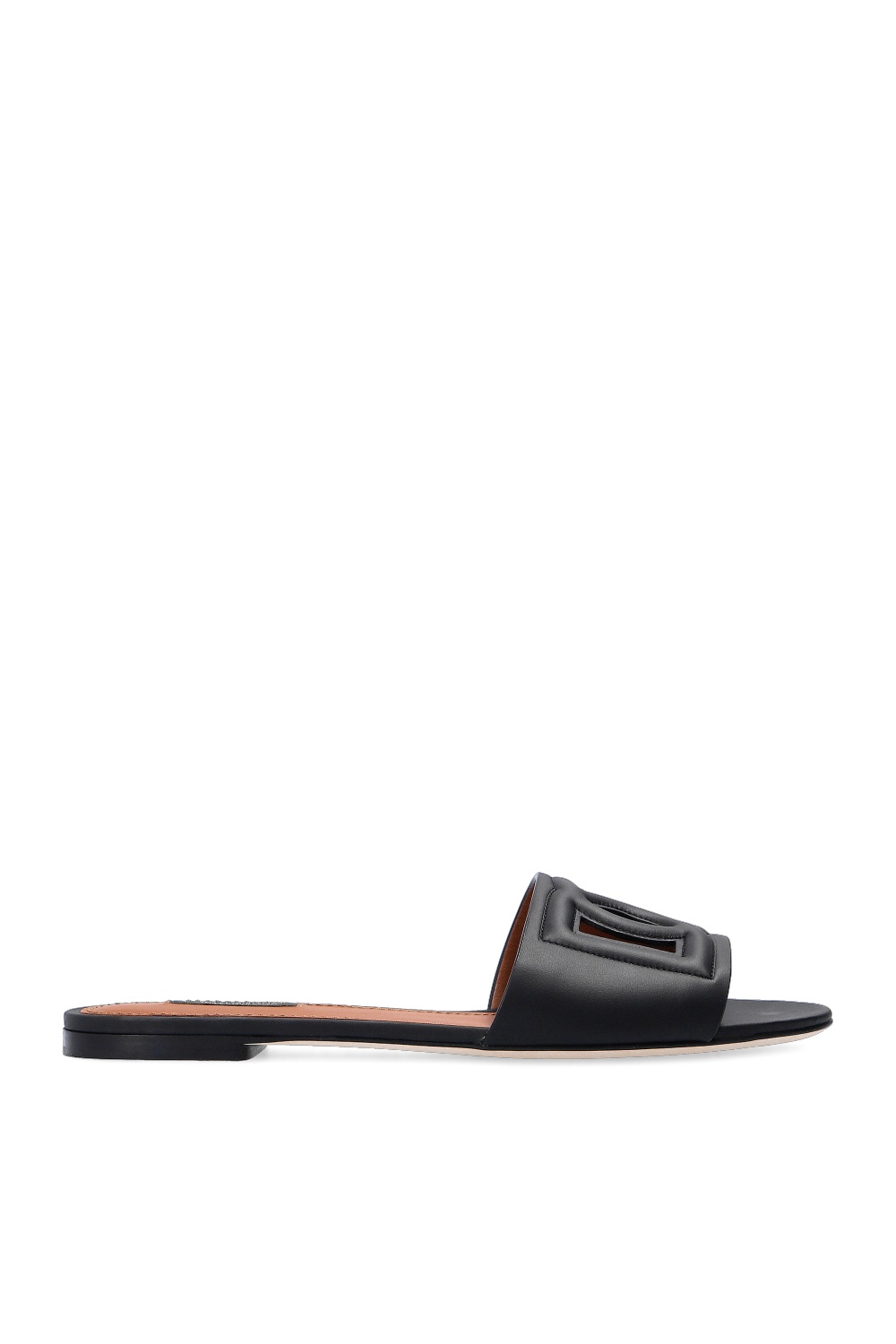 【関税＆送料込み】Dolce & Gabbana Dg Printed Slides DOLCE & GABBANA Rubber beachwear slides with DG logo Pink 39
